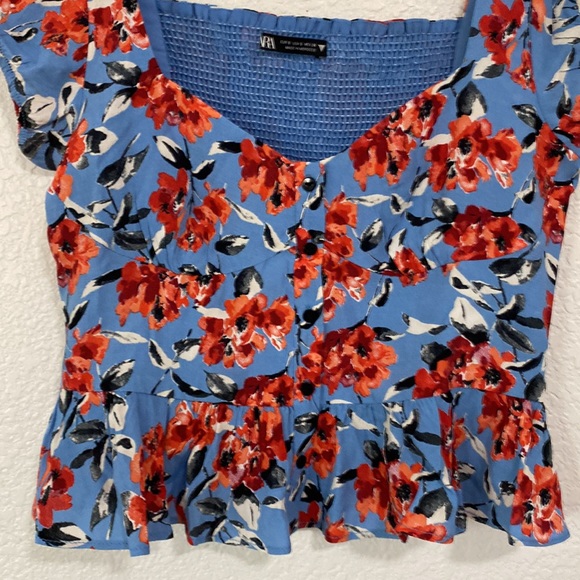Zara Floral Crop Top - Picture 8 of 10
